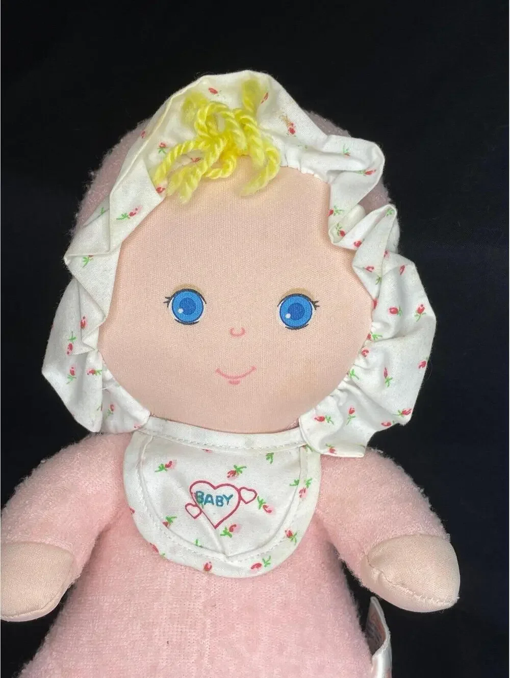 Vintage 1989 Baby Softouch Plush Baby Doll Wamby Inc Pink Nursery Toy